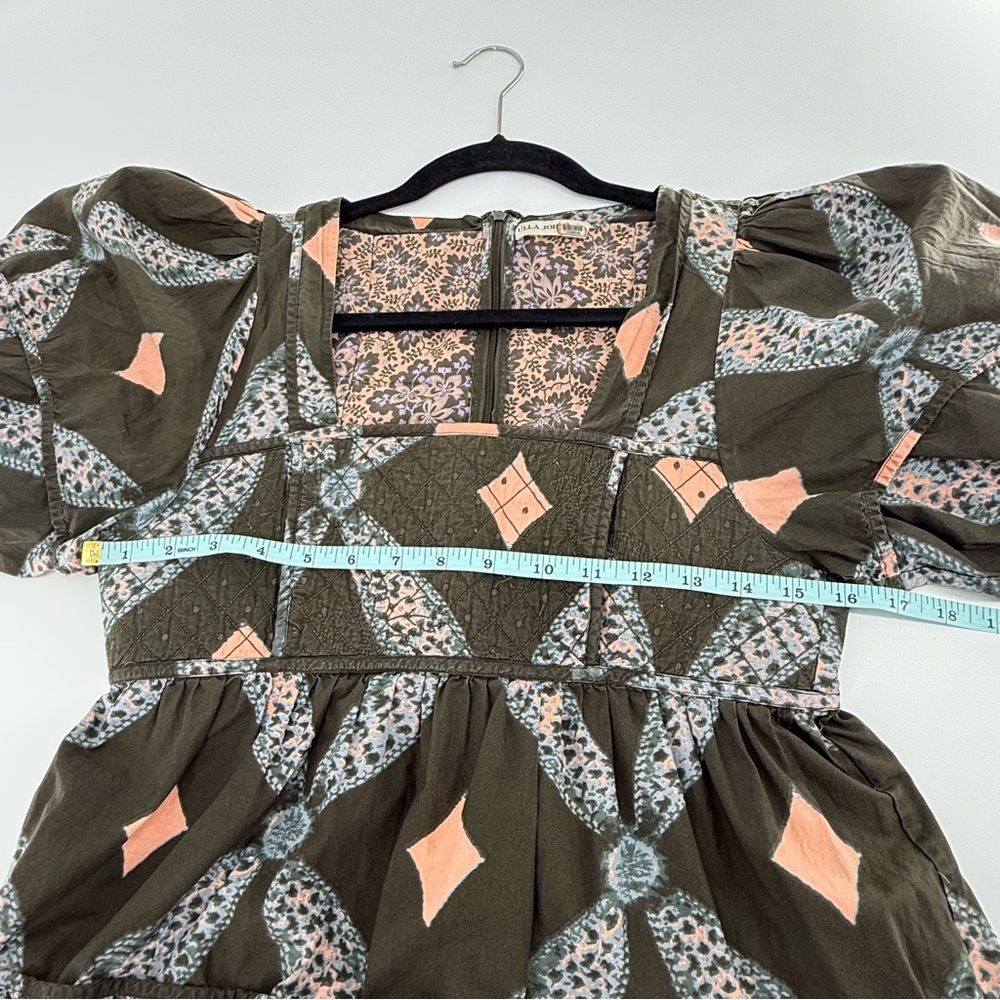 Ulla Johnson Floral Patterned Dress with Peach and Blue Accents - Picture 8 of 10